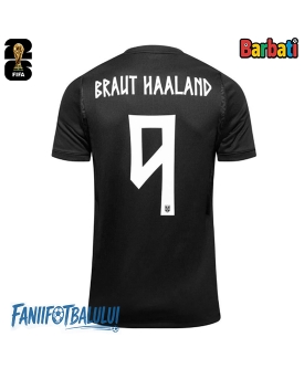 Norvegia Erling Haaland #9 Tricou Fotbal Replică Mondial 2026 Barbati Deplasare